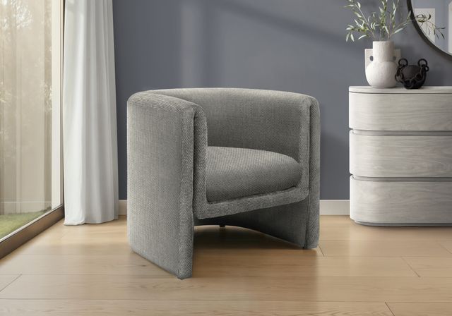 Monarch Specialties Inc. Grey 29" Straight Barrel-Back Accent Chair-1