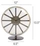 A & B Home Valour Black/Silver Iron Forged Clock with Glass Cover-5