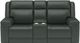 Flexsteel® Yuma Shadow Black Power Reclining Loveseat with Console and Power Headrests-1