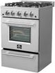 FORNO® Breno Series Alta Qualita 24" Stainless Steel Freestanding Gas Range-3