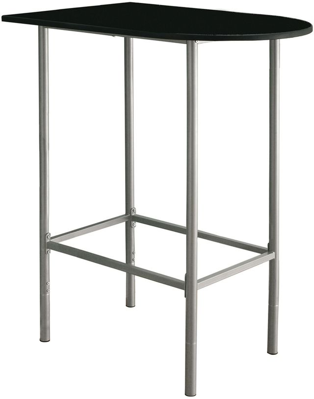 Monarch Specialties Inc. 24"X 36" Black Top Pub Table with Silver Metal Frame-0