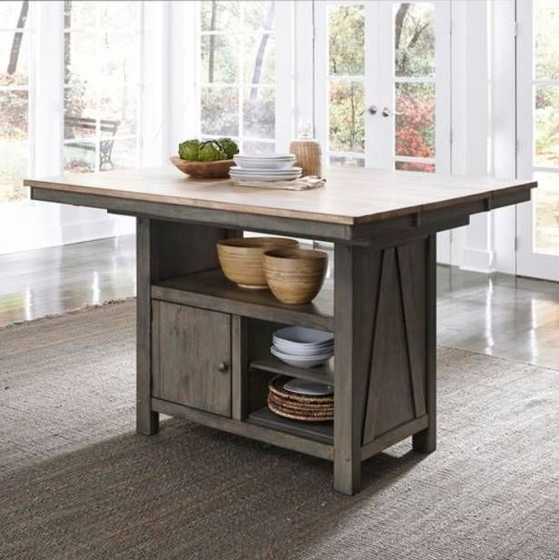 Liberty Furniture Lindsey Farm Gray/Sandstone Kitchen Island-1