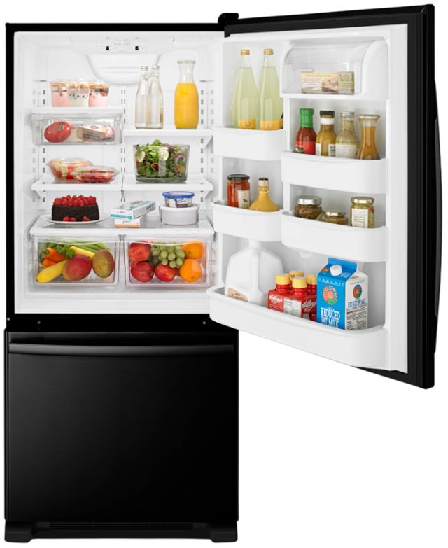 Amana® 29" 18.7 Cu. Ft. Black Bottom Freezer Refrigerator with EasyFreezer™ Pull-Out Drawer-3
