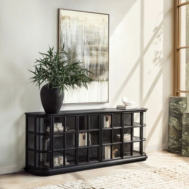 Classic Home Carson Loft Black 4-Door Cabinet-1