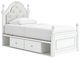 Signature Design by Ashley® Kozlani White Youth Twin Upholstered Panel Storage Bed-0