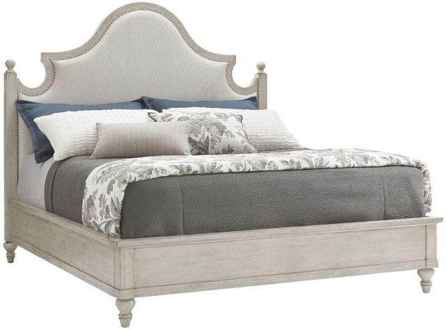 Lexington Home Oyster Bay Arbor Hills White King Upholstered Panel Bed-0