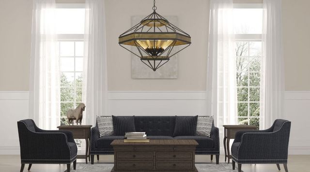 Cal® Lighting & Accessories Alicante Black/Brown Chandelier-2