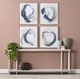 Crestview Collection Geneva 4-Piece Pale Navy Blue/Taupe Wall Art Set-1