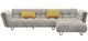 VIG Furniture Divani Casa Jacinda 2-Piece Gray Right-Arm Facing Sofa Sectional and Chaise with Pillows-1