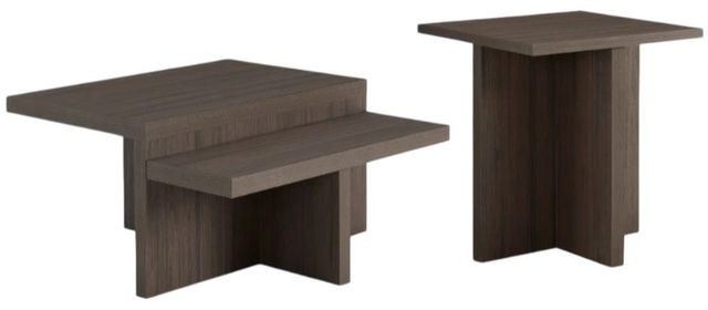 Signature Design by Ashley® Zendex 2-Piece Dark Brown Occasional Table Set