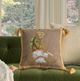 Nourison Home™ Mina Victory Vintage Pillow Taupe Monkey On Stone 19"x19" Throw Pillow-3