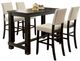 Furniture of America® Sania 5-Piece Antique Black/Beige Bar Table Set-0