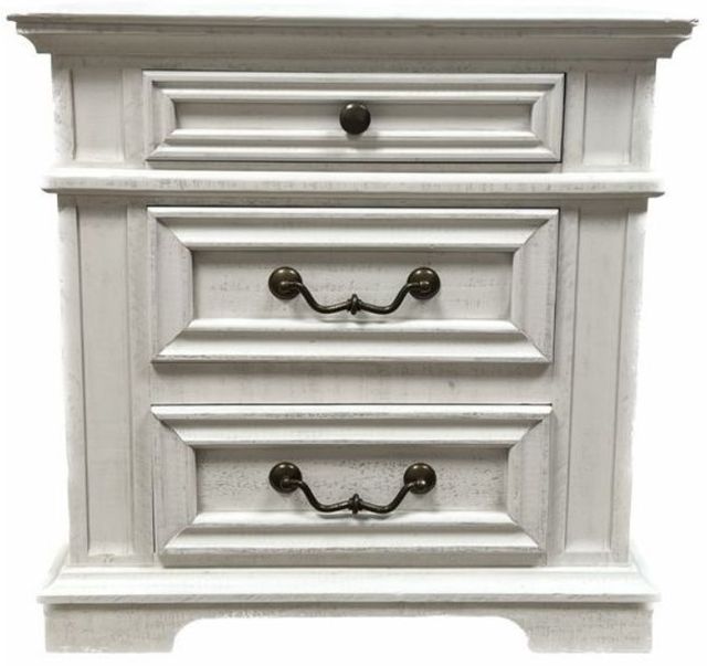 Million Dollar Rustic Freedom Frosted White Nightstand-0