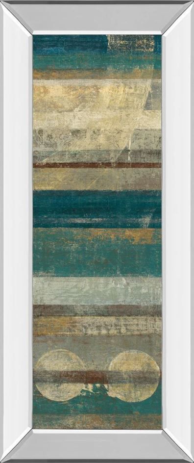 Classy Art Kuna Blue by Roque Silva Mirror Framed Wall Art-0