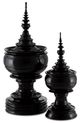 Currey & Company Mandalay Black/Red Small Offering Bowl-2