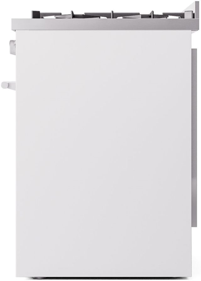Ilve® Professional Plus II Series 30" White Pro Style Dual Fuel Range-2