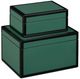 Currey & Company Lacquer 2-Piece Black/Green Box Set-0