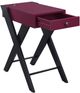 ACME Furniture Fierce Burgundy Side Table with Black Base-2