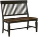 John Thomas Furniture® Vista Coal/Hickory Slat Back Bench-0