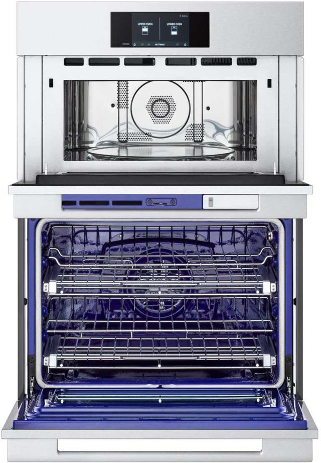 SKS 30" Satin Stainless Steel Oven/Microwave Combo Electric Wall Oven-1