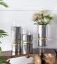 A & B Home Silver/Gold Large Candle Holder-3