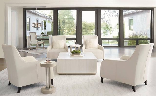 Bernhardt Axiom Linear White Cocktail Table-1