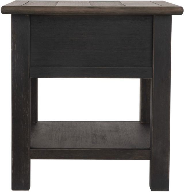 Signature Design by Ashley® Tyler Creek Grayish Brown End Table with Black Base-3