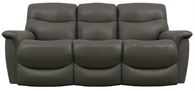 La-Z-Boy® James Charcoal Leather Power Reclining Sofa with Headrest and Lumbar-1