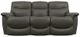 La-Z-Boy® James Charcoal Leather Power Reclining Sofa with Headrest and Lumbar-1
