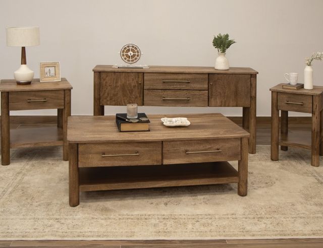 International Furniture Direct Olimpia Natural Chairside Table-1
