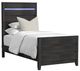 Elements International Tobias Black Twin Panel Bed-0