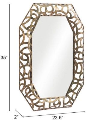 Zuo® Modern Kin Antique Gold Mirror-2