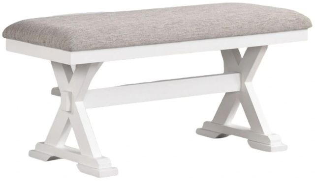 American Wholesale Furniture Brookside Grey/White Dining Bench-0