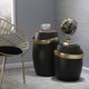 Sagebrook Home Metal Black and Gold 27" Barrel Accent Table-2