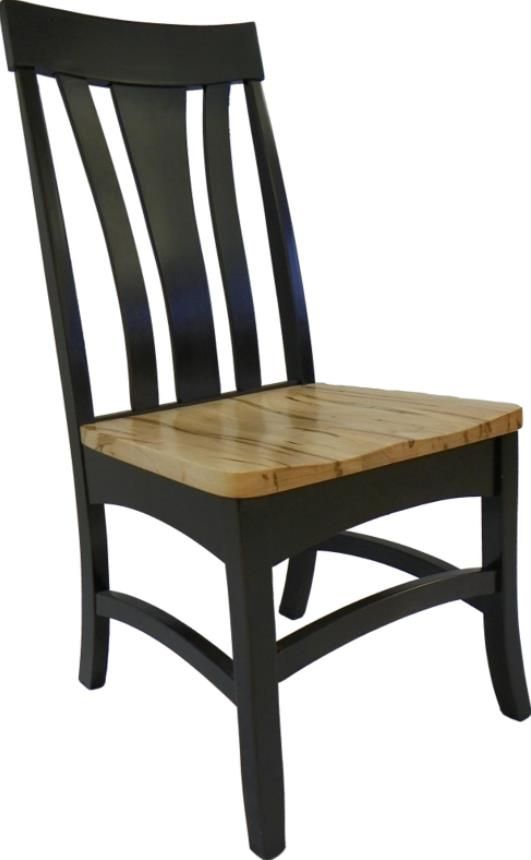 Urban Collections by Yutzy Woodworking Mansfield Black/Light Brown Office Side Chair-0