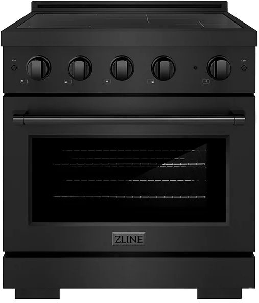 ZLINE Paramount 30" Black Stainless Steel Pro Style Induction Range-0