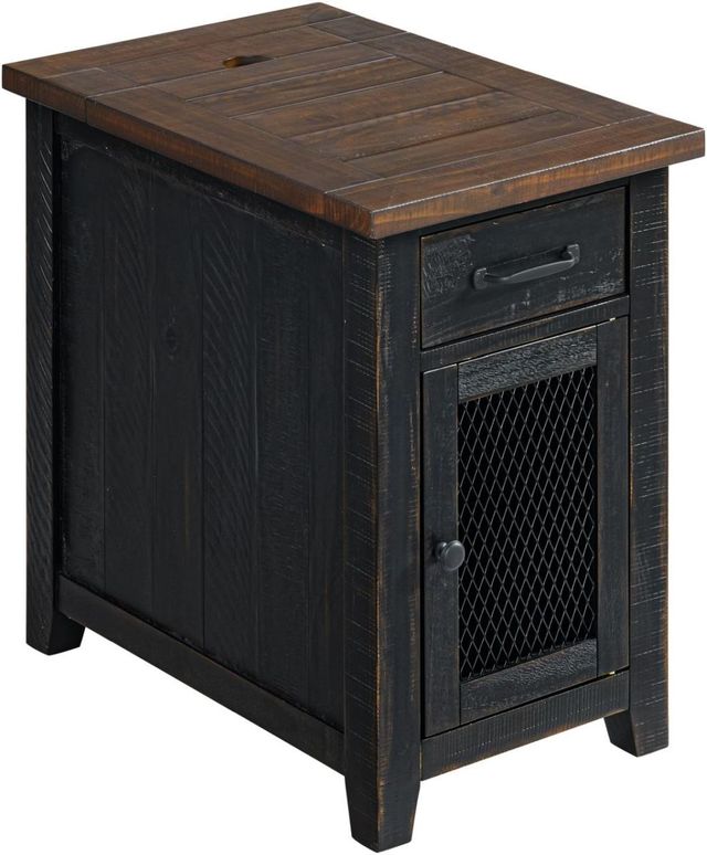 Martin Svensson Rustic Brown Side Table with Black Base-0