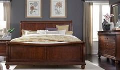 Liberty Furniture Rustic Traditions 4-Piece Rustic Cherry Queen Sleigh Bedroom Set
