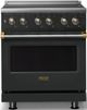 Viking® 5 Series 30" Valentine Pro Style Electric Range with Brushed Brass Trim-0