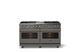 Viking® 5 Series 60" Damascus Gray Pro Style Dual Fuel (NG) Range with Brushed Brass Trim-3