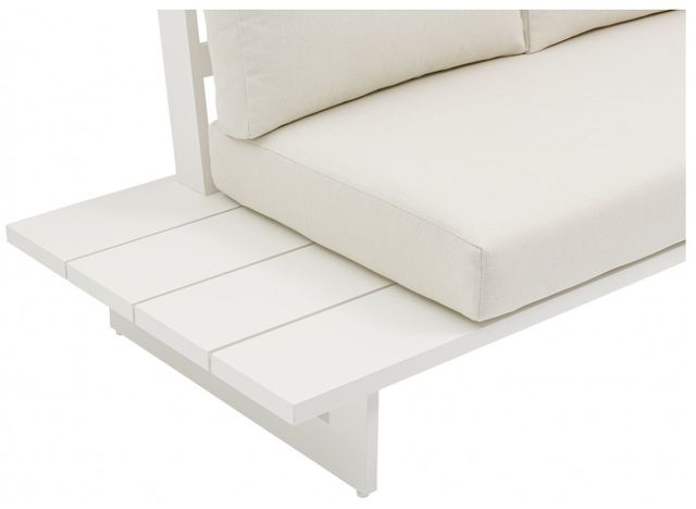 Meridian Furniture Maldives 2-Piece Cream/White Aluminum/Fabric 102" Outdoor Modular Sectional-4