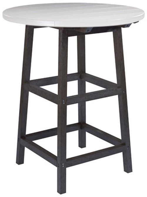 C R Plastic Generation Line Black Pub Table