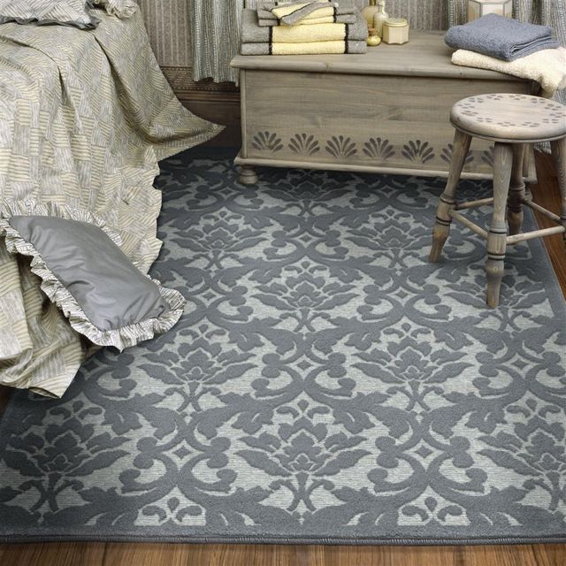 Orian Boucle' Devonshire Harbor Blue 7'9" x 10'10"Rug-1