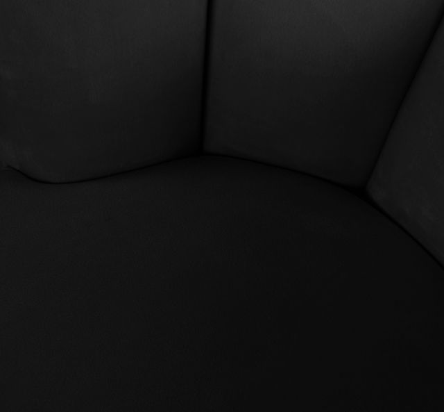 Meridian Furniture Lily Black Velvet Swivel Chair-3