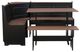 Linon Ardmore 3-Piece Black/Pecan Nook Set-3