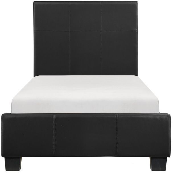 Homelegance® Lorenzi Black Twin Platform Panel Bed-2