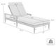Armen Living Zella Gray Aluminum/Fabric Outdoor Chaise Lounge-2