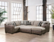 Furniture of America® Ashenweald 2-Piece Brown/Light Brown Right-Arm Facing Sectional and Chaise-1