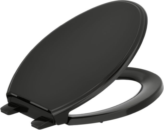 KOHLER® Glenbury™ Readylatch® Black Quiet-Close™ Elongated Toilet Seat-1