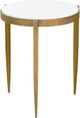 Uttermost® Ocilla Marble Top Accent Table with Antique Brass Base-0